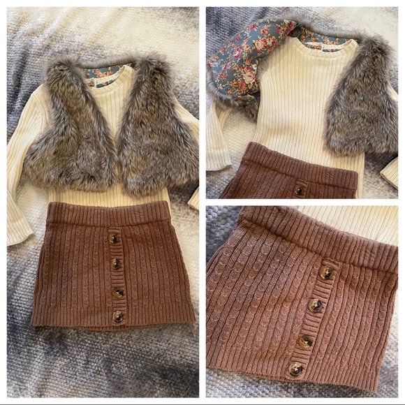 Cynthia Rowley Other - Adorable knitted mini skirt outfit. Sz 24M E19